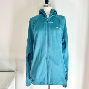 Merrell Full Zip Hoodie Grid Texture in Aqua, Size XL